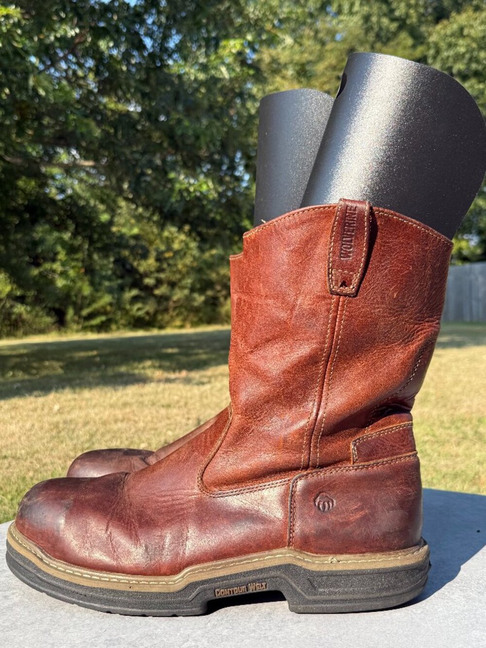 Wolverine Raider Mens 15M Brown Leather Steel Toe Work Boots Ranchcore EH 4246